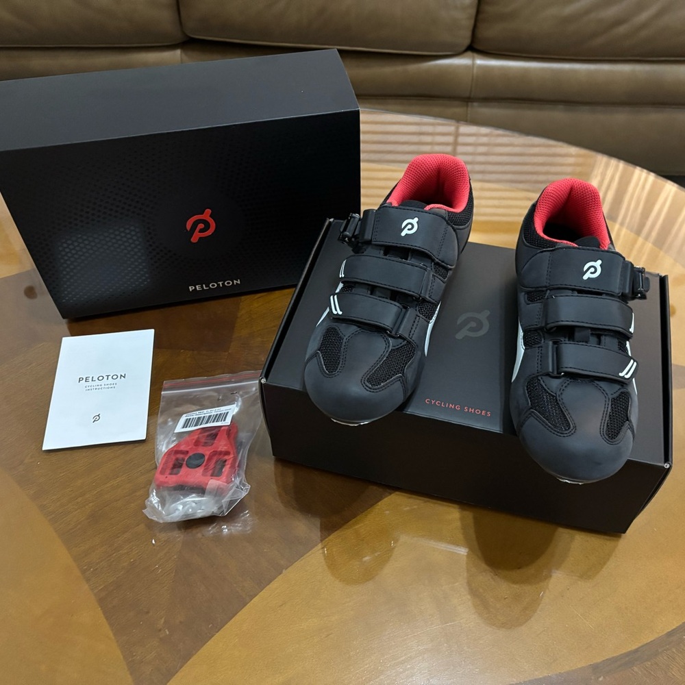Peloton cycling shoes, new in box, size 7 (38), cleats included, retail $125